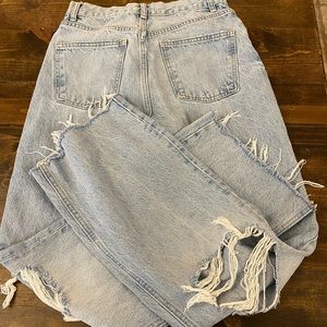 High waisted Zara blue jeans